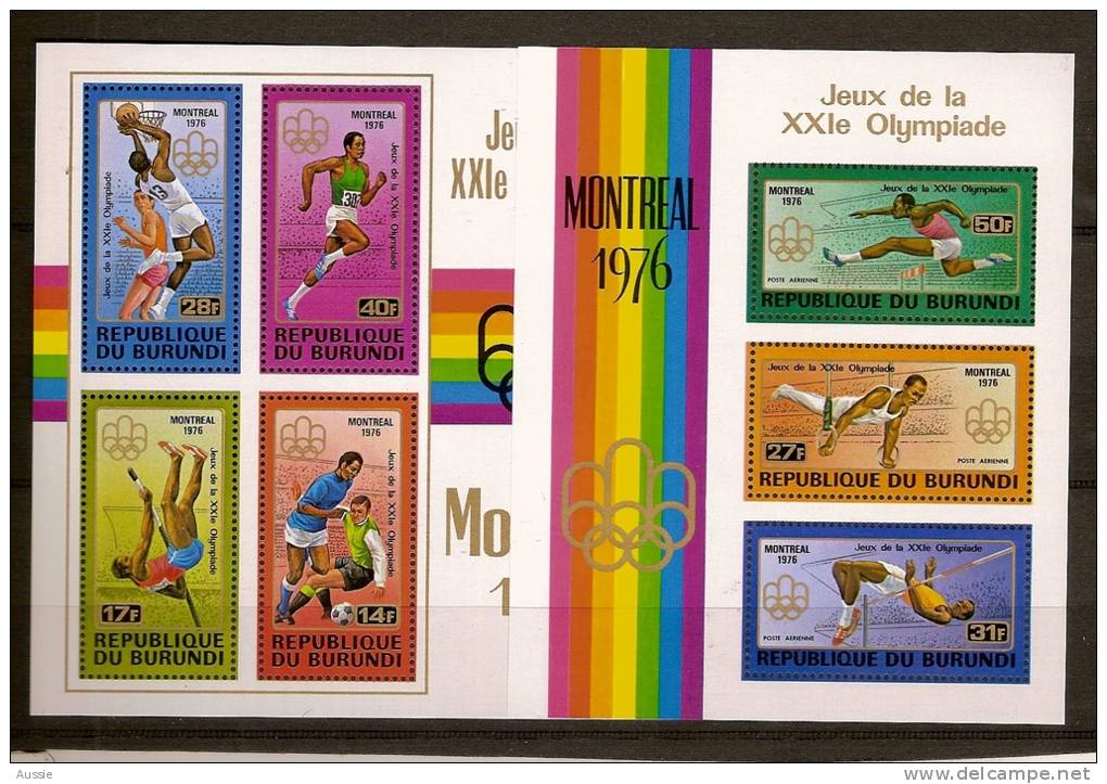 Burundi 1976 OBCn° Bloc 90-91 *** MNH  Cote 28 Euro Sport - Nuovi