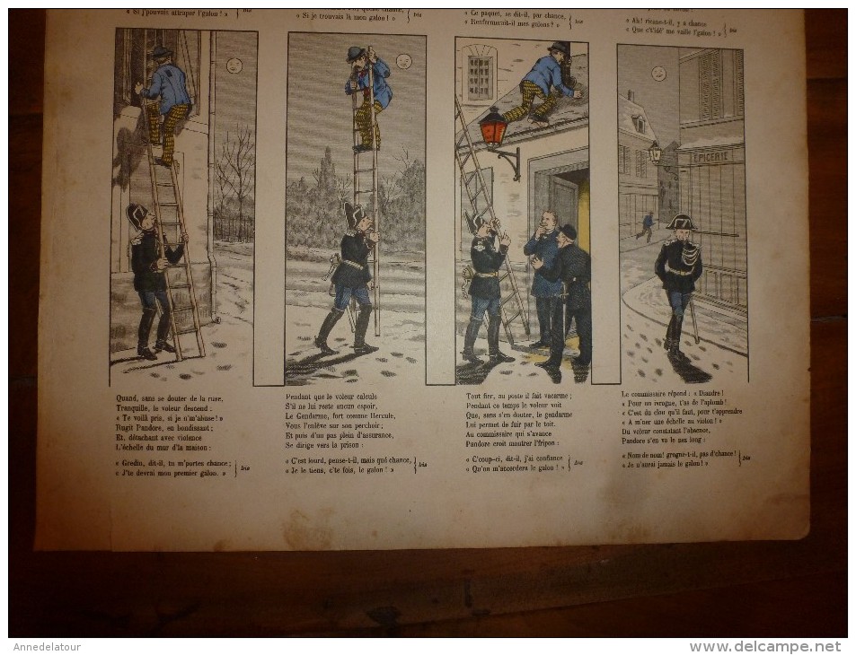 1892 IMAGE D'EPINAL :n°150 UNE ARRESTATION DE PANDORE Sur L'air De  LA CHANSON DES GENDARMES , De Nadaud - Collections