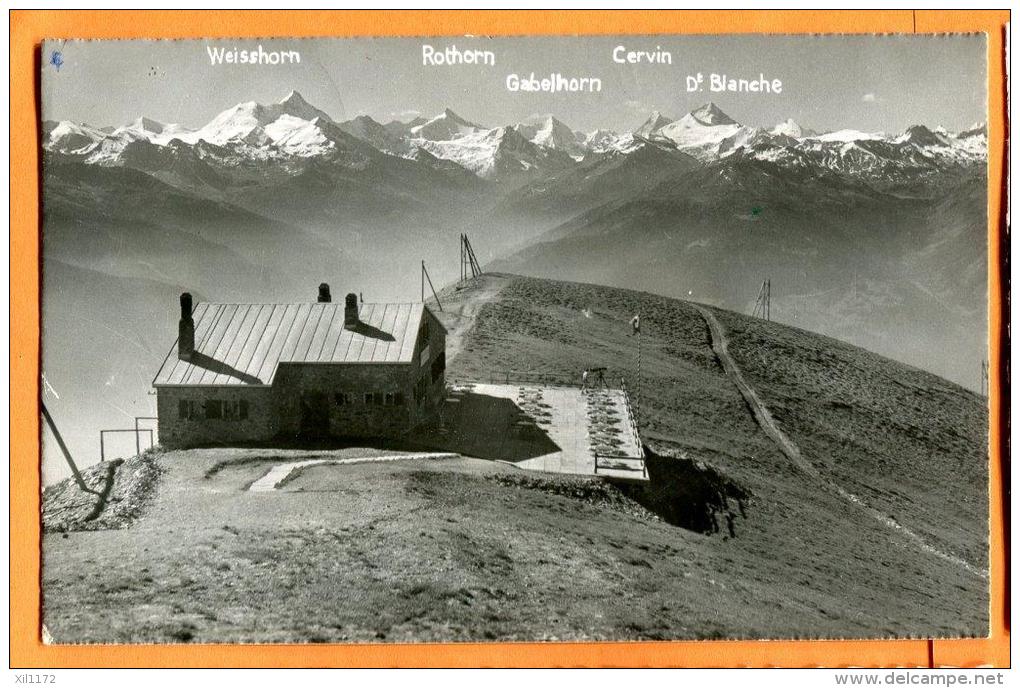 FAG-05  Restaurant BElla-Lui. Weisshorn,Rothorn Gabelhorn Cervin Dt Blance. Cachet Crans-Montana 1951 - Crans-Montana