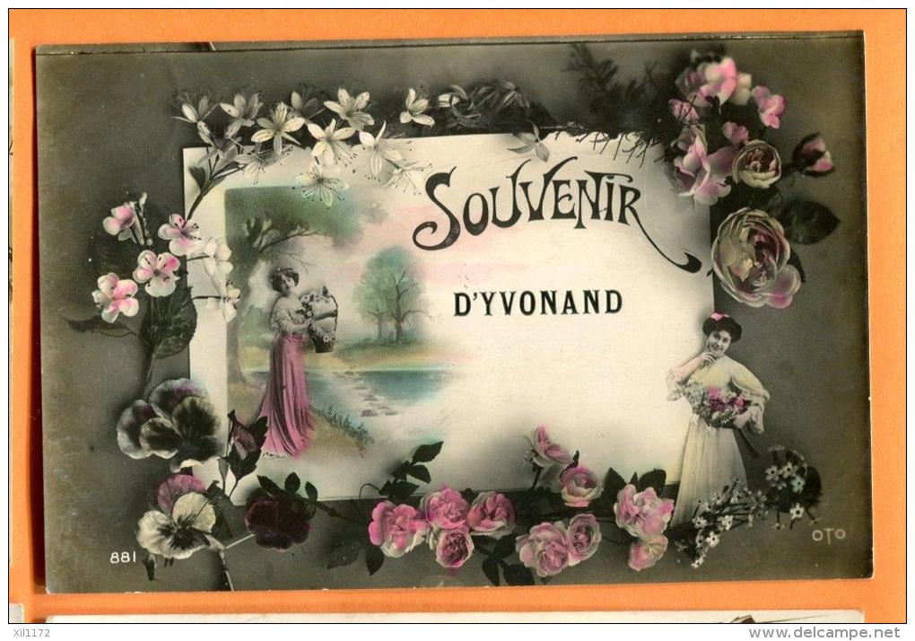 FAG-26 Souvenir De Yvonand. Fantaisie. Cachet Yvonand 1911 Pour Cossonay - Cossonay