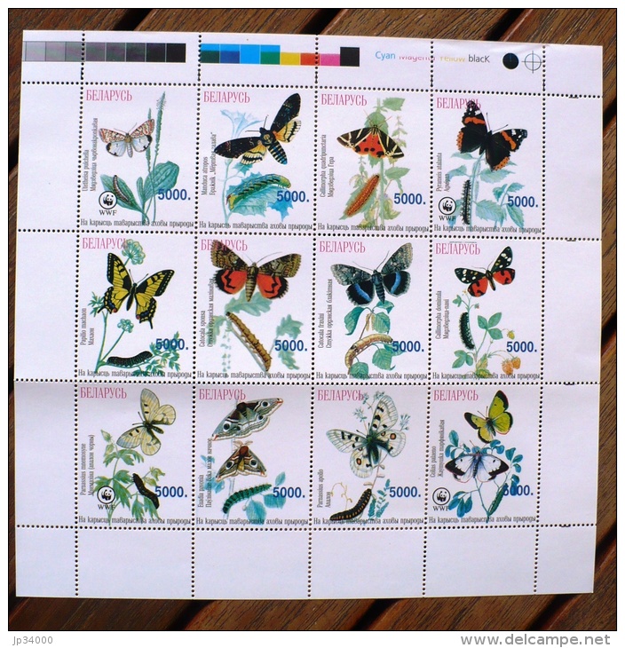 BIELORUSSIE Papillons,insectes, Grenouille, Oiseaux, Ours....neuf Sans Charniere ** (MNH) Bloc émis En 1999 - Papillons