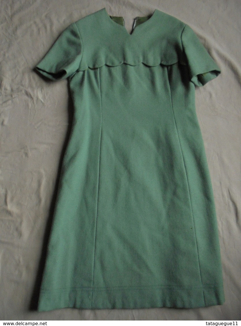 Vintage - Robe Femme Couture Sur Mesure Années 70 - 1940-1970