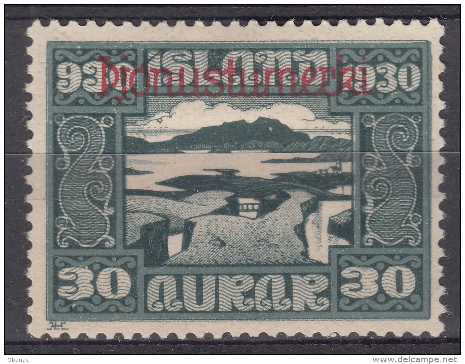 Iceland Island Ijsland 1930 Porto Mi#51 Mint Hinged - Dienstzegels