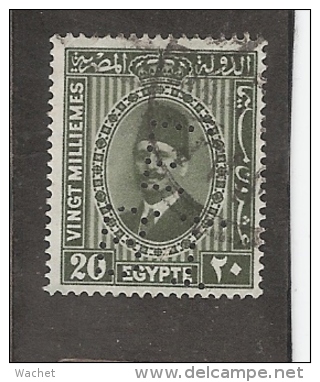 Perfin Perforé Firmenlochung Egypt Sc 142 B.I.E.  Banco Italo Egiziano - Used Stamps