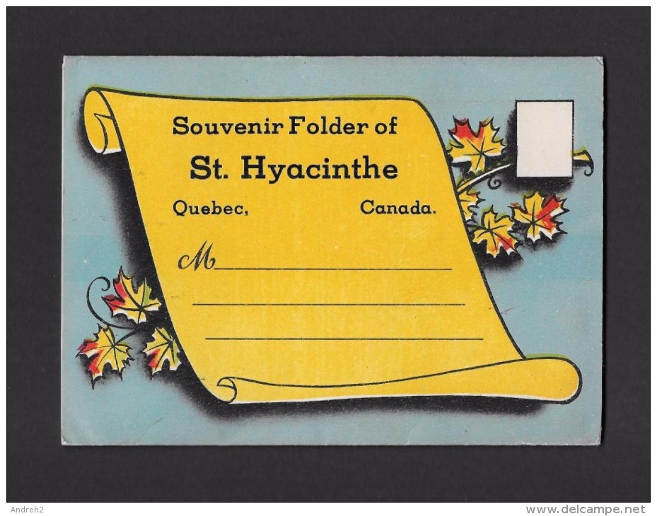 ST HYACINTHE - QUÉBEC - ST HYACINTHE - POCHETTE SOUVENIR DÉPLIANTE - SOUVENIR FOLDER - 16  PHOTOS - St. Hyacinthe