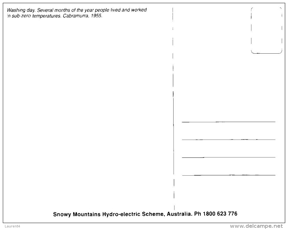 (155) Australia - NSW - Snowy MOuntain Hydro-Electric Scheme - Cabramurra 1955 - Washing Day - Autres & Non Classés