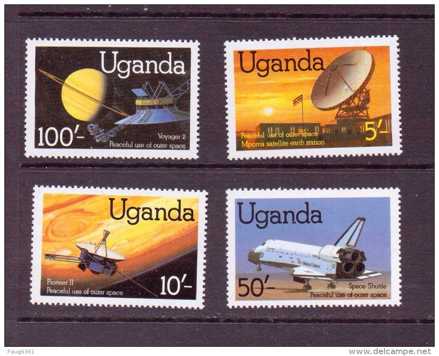 OUGANDA-UGANDA  1982 ESPACE   YVERT N°283/86  NEUF MNH** - Afrique