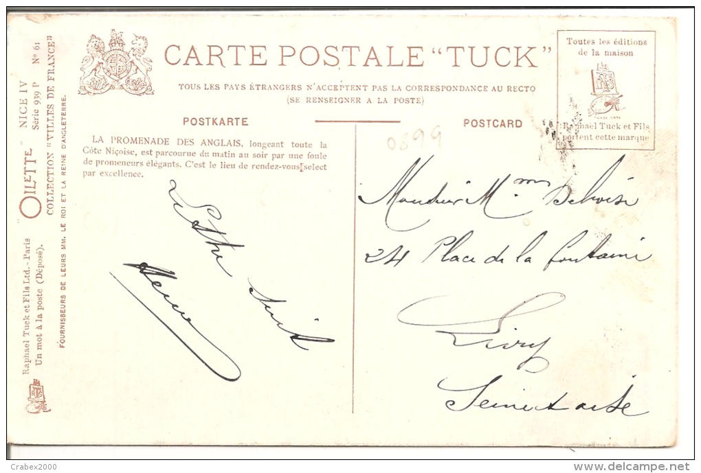 Y&T N°22   MONTE CARLO   Vers  FRANCE 1907 2 SCANS - Cartas & Documentos