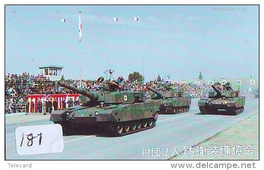 Télécarte JAPON * WAR TANK (181) MILITAIRY LEGER ARMEE PANZER Char De Guerre * KRIEG * JAPAN Phonecard Army - Armee