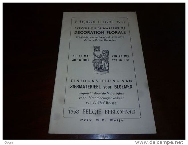 CB10 LC146 Expo 58 Folder Belgique Fleurie Pub Wolf Eternit - Timetables