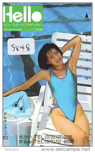 Télécarte Japon EROTIQUE (5848) * EROTIC * Japan * ACTRESS * TK * BIKINI  GIRL * BATHCLOTHES * FEMME * SEXY LADY - Moda