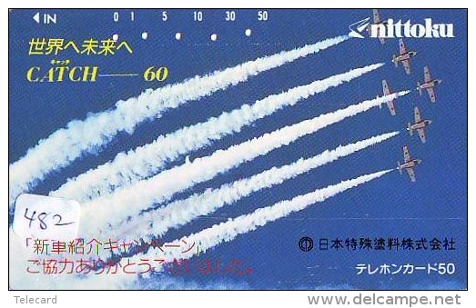 TELECARTE JAPON * MILITAIRY AVION  (482) Flugzeuge * Airplane * Aeroplanos * PHONECARD JAPAN * ARMEE * LEGER VLIEGTUIG - Flugzeuge