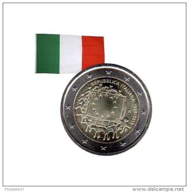 2 Euros Commémorative Italie 30 Ans Drapeau Européen 2015 - Monaco