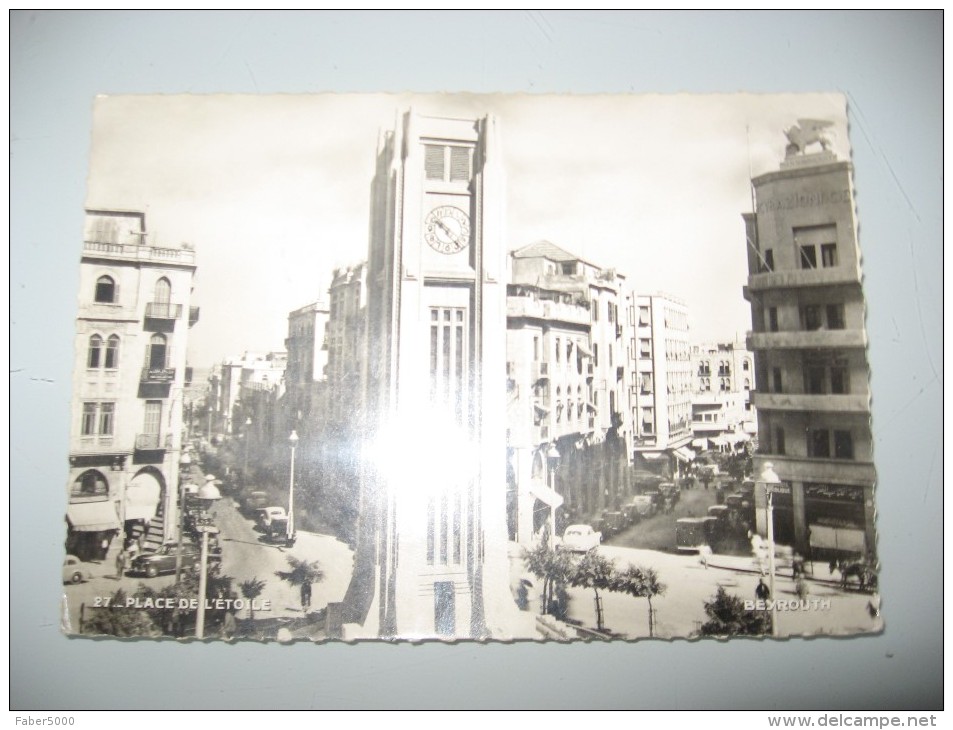 CARTOLINA Libano BEYROUTH BEIRUT VIAGGIATA 27 PLACE DE L ETOILE 1950 BN - Mondo