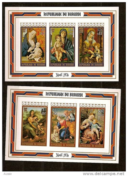 Burundi 1976 OCBn° Bloc 95-96A *** MNH Cote 11,25 Euro Noel Kerstmis - Neufs