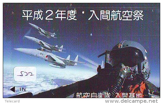 TELECARTE JAPON * MILITAIRY AVION  (522) Flugzeuge * Airplane * Aeroplano * PHONECARD JAPAN * ARMEE * LEGER VLIEGTUIG - Flugzeuge