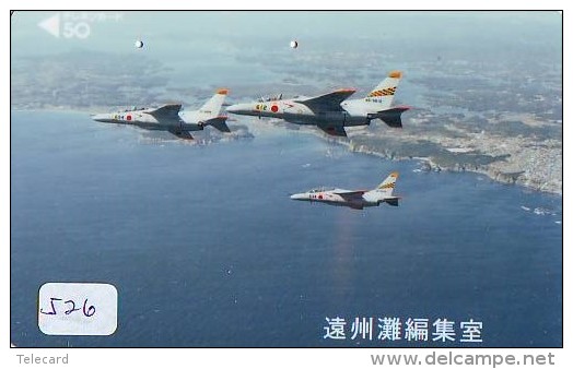 TELECARTE JAPON * MILITAIRY AVION  (526) Flugzeuge * Airplane * Aeroplano * PHONECARD JAPAN * ARMEE * LEGER VLIEGTUIG - Flugzeuge