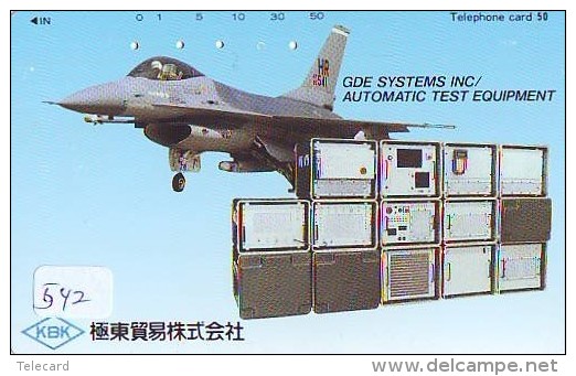 TELECARTE JAPON * MILITAIRY AVION  (542) Flugzeuge * Airplane * Aeroplano * PHONECARD JAPAN * ARMEE * LEGER VLIEGTUIG - Flugzeuge