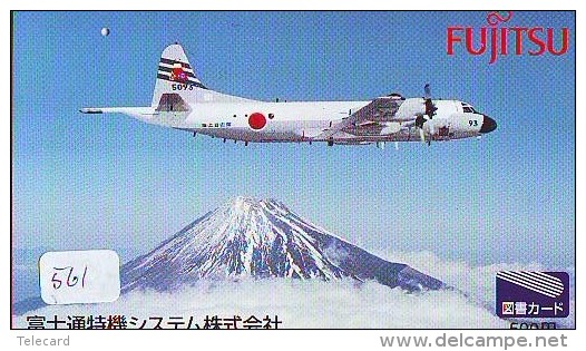 TELECARTE JAPON * MILITAIRY AVION  (561)  Flugzeuge * Airplane * Aeroplano * PHONECARD JAPAN * ARMEE * LEGER VLIEGRUIG - Airplanes