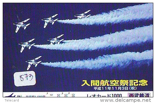 TELECARTE JAPON * MILITAIRY AVION  (573)  Flugzeuge * Airplane * Aeroplano * PHONECARD JAPAN * ARMEE * LEGER VLIEGRUIG - Vliegtuigen
