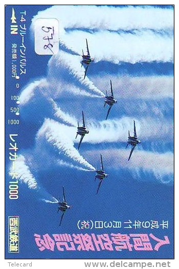 TELECARTE JAPON * MILITAIRY AVION  (578)  Flugzeuge * Airplane * Aeroplano * PHONECARD JAPAN * ARMEE * LEGER VLIEGRUIG - Vliegtuigen