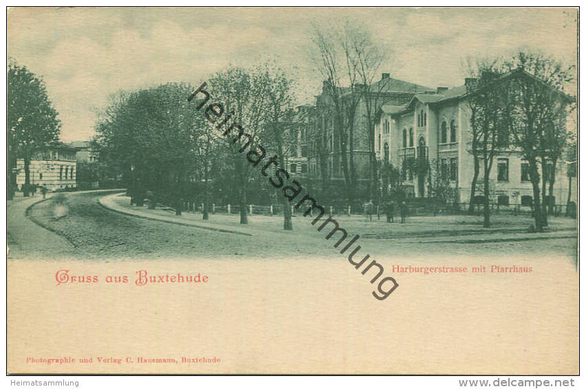 Buxtehude - Harburgerstrasse Mit Pfarrhaus - Photographie Und Verlag C. Hausmann Buxtehude - Buxtehude