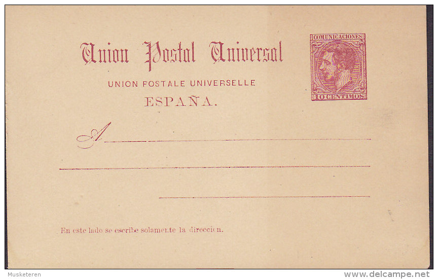 Spain UPU Postal Stationery Ganzsache Entero 10 Cts Alfons XII. Unused (2 Scans) - 1931-....