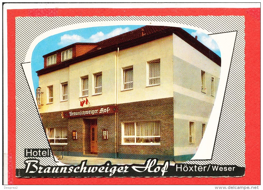 HOXTER Cp Deux Volets Hotel Braunschweiger Hof Avec 4  Scanns - Hoexter