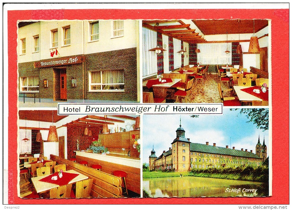 HOXTER Cp Deux Volets Hotel Braunschweiger Hof Avec 4  Scanns - Hoexter