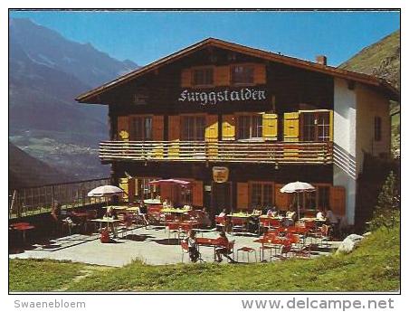 CH.-  Saas Almagelleralp. Wallis. Pension Und Restaurant Furggstalden.- Suisse - Schweiz - Switzerland.  2 Scans - Saas-Almagell