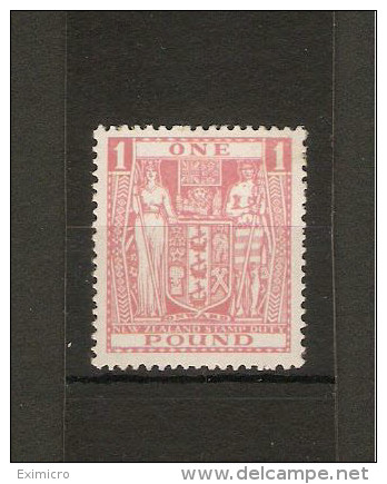 NEW ZEALAND 1940 - 1958 £1 SG F203 LIGHTLY MOUNTED MINT  Cat £32 - Postal Fiscal Stamps