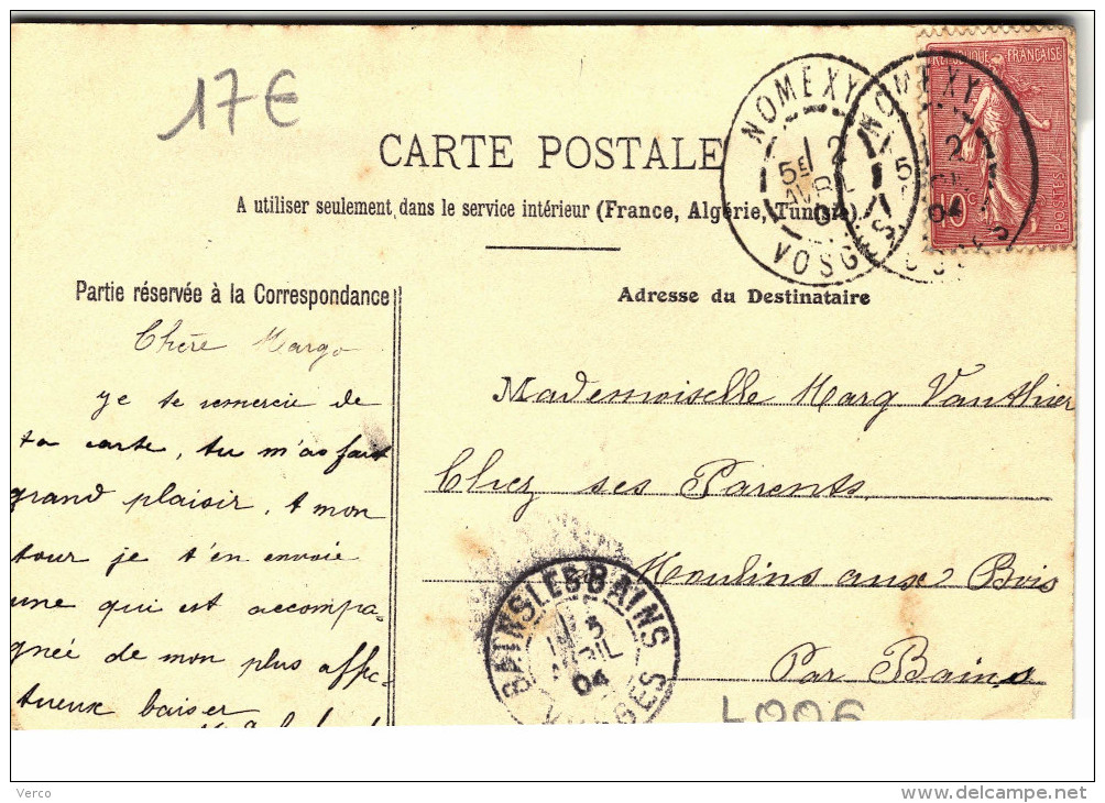 Carte Postale Ancienne De  NOMEXY - Nomexy