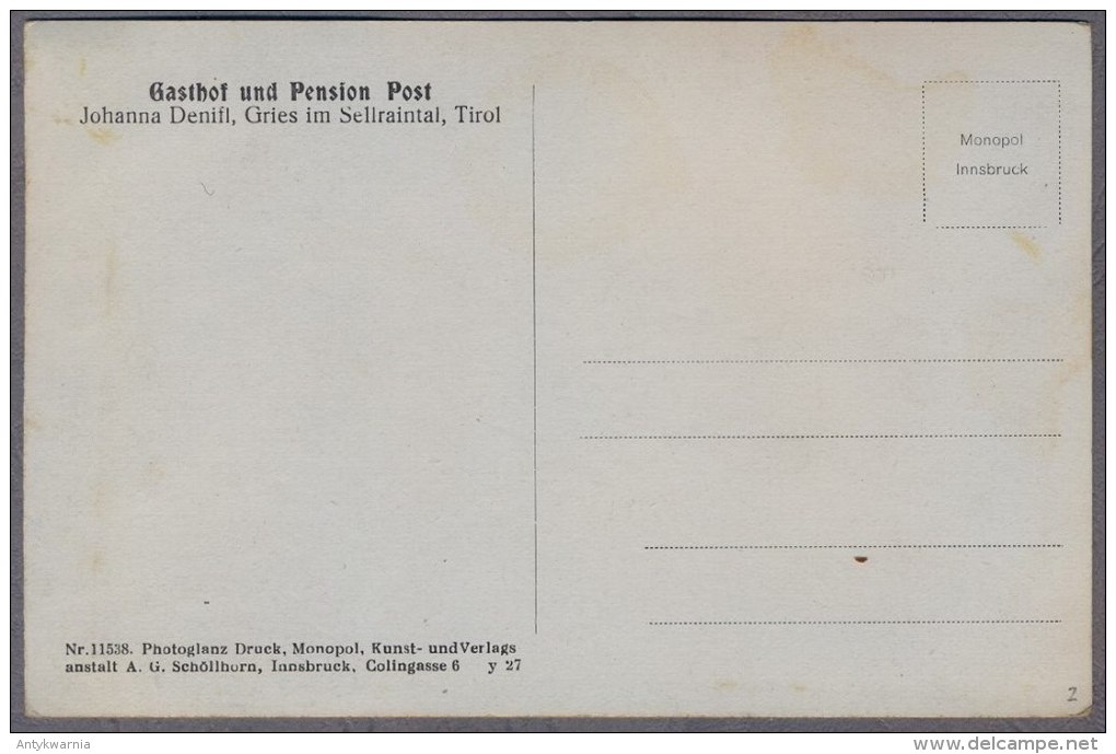 Gries Im Sellraintal  Uber 1930r.  C109 - Steinach Am Brenner