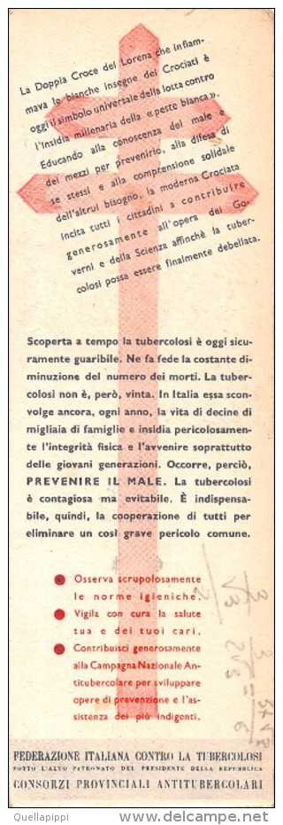 04062 "CINQUANTENARIO DEL PRIMO FRANCOBOLLO ANTITUBERCOLARE-DANIMARCA 1904 - ITALIA 1954" SEGNALIBRO ORIGINALE-BOOKMARK - Segnalibri