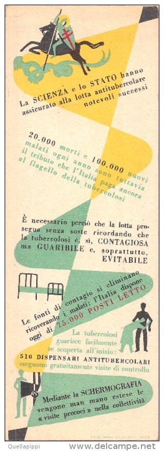 04063 "FEDERAZIONE ITALIANA PER LA LOTTA CONTRO LA TUBERCOLOSI" SEGNALIBRO ORIGINALE-BOOKMARK - Segnalibri