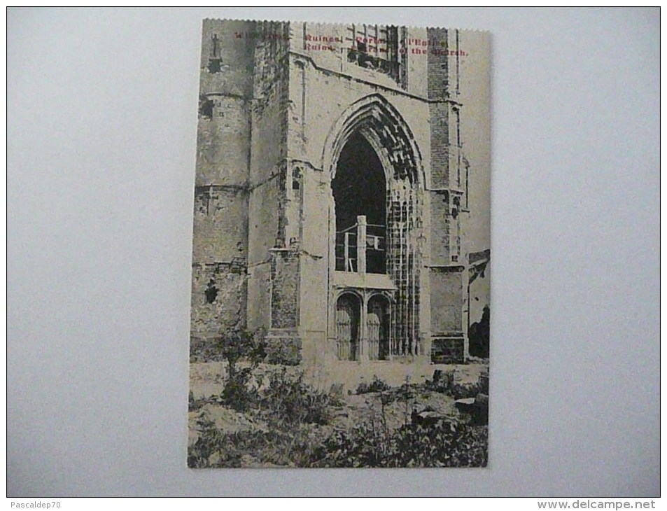 Wervicq - Ruines - Portail De L'Eglise  - (Rare !) - Wervik