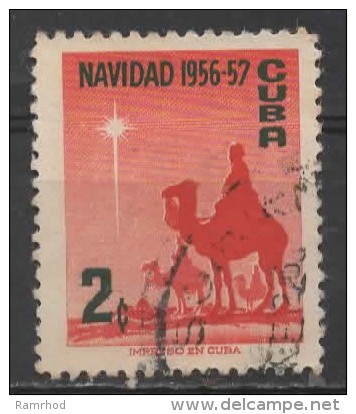 1956 Christmas Greetings - Three Wise Men On Camels - 2c. - Red And Green  FU - Gebraucht