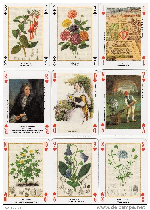 FLEURS, PARCS Jeu De Cartes Complet + 2 Jokers (Speelkaarten, Playing Cards) - Carte Da Gioco