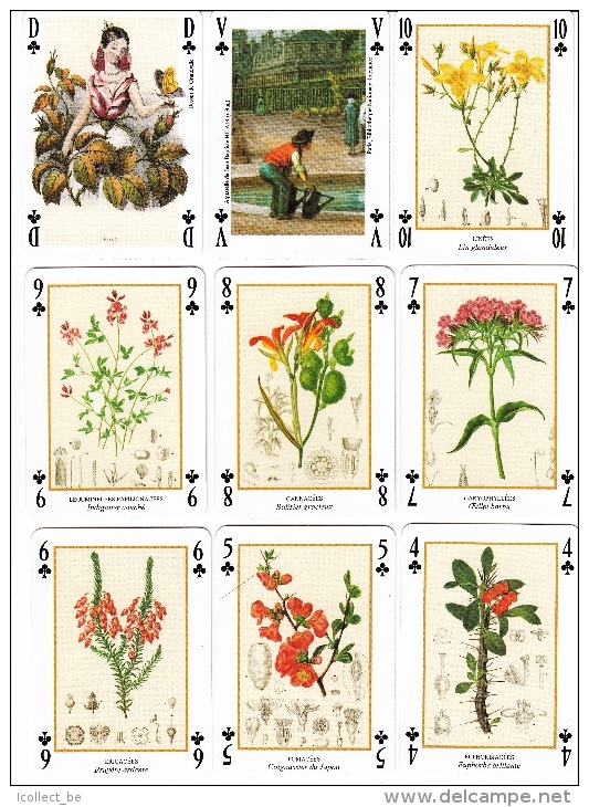 FLEURS, PARCS Jeu De Cartes Complet + 2 Jokers (Speelkaarten, Playing Cards) - Carte Da Gioco