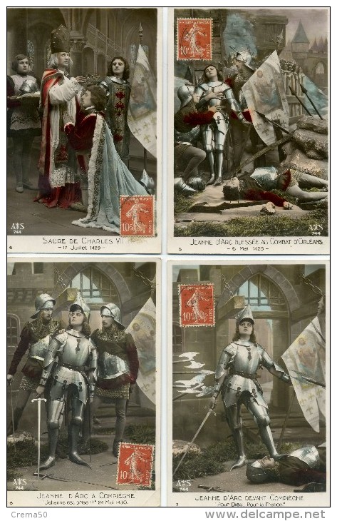 JEANNE D'ARC -  SA VIE ILLUSTREE - Le Lot De 10 Cartes - - Geschichte