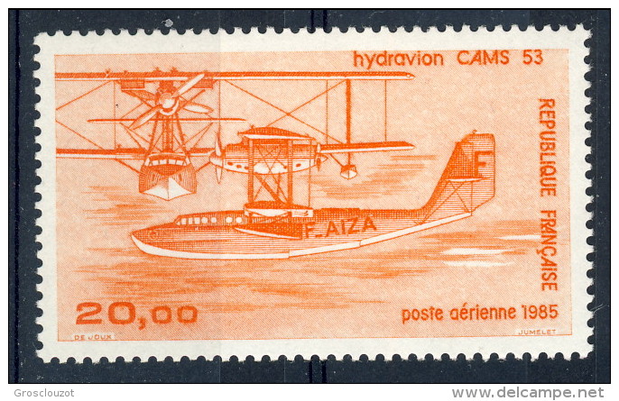 Francia PA 1985 N. 58 F. 20 Arancio MNH GO (gomma Originale Integra) Catalogo € 8 - 1960-.... Nuovi