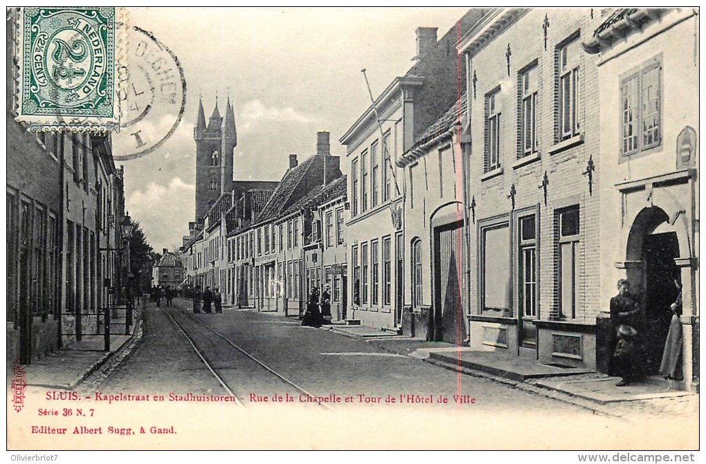 Pays-Bas - Sluis - Edit. Sugg Série 36 N° 7 - Kapelstraat En Stadhuistoren - Sluis