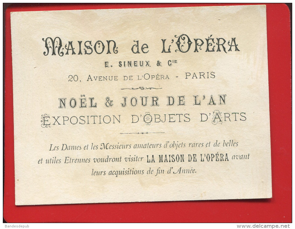 PARIS MAISON DE L OPERA RUE OPERA CHROMO ENFANT POUPEE CORNET PAPIER - Autres & Non Classés