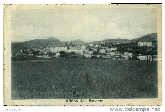 TERRACINA- PANORAMA     -F P -    VIAGGIATA -1919 - Latina