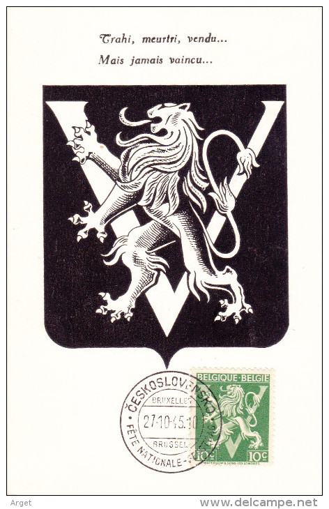 Carte Maximum BELGIQUE N°Yvert 675 (VICTOIRE - LIBERATION) Obl Sp 1945 - 1934-1951