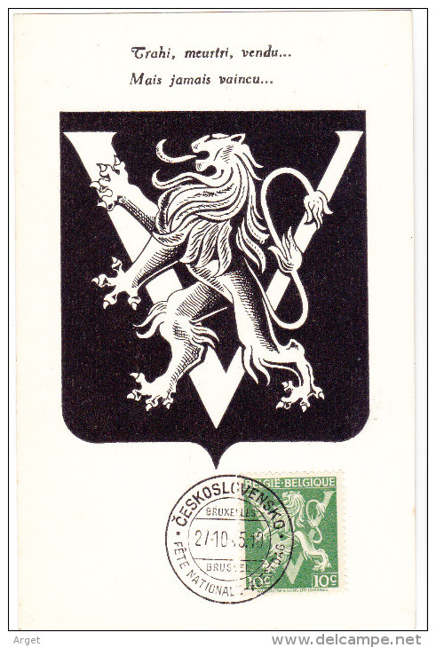 Carte Maximum BELGIQUE N°Yvert 675A (VICTOIRE - LIBERATION) Obl Sp 1945 - 1934-1951