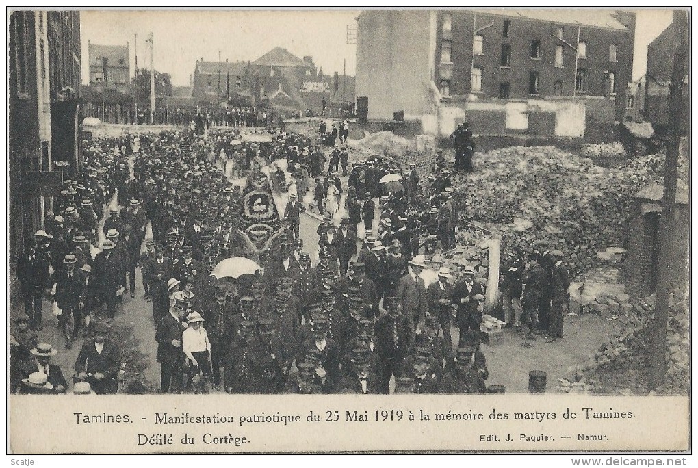 Tamines   -   Manifestation  -   1923  Naar  Nivelles - Sambreville