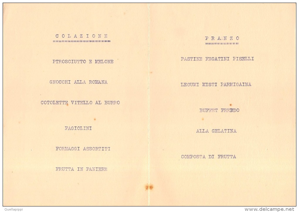 04076 "SPUMANTI GANCIA - MENU DECORATO - 6 AGOSTO 1930 VIII" ORIGINALE - Menu