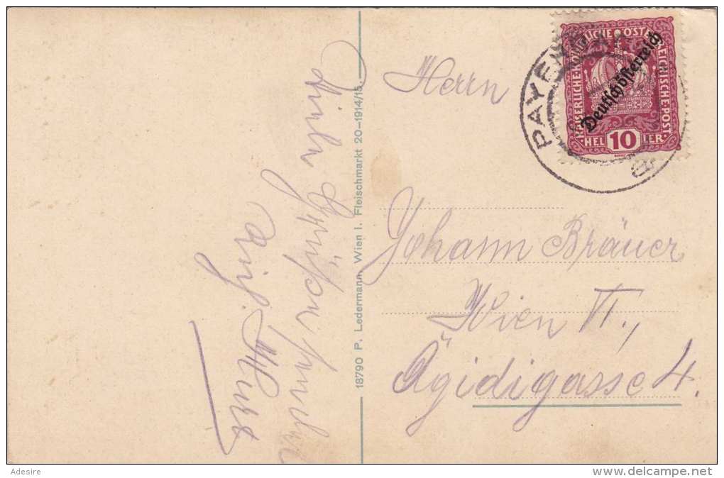 Blick Auf Die RAX Vom Kreuzberg Aus (NÖ) - Gel.191?, Stempel Payerbach - Raxgebiet