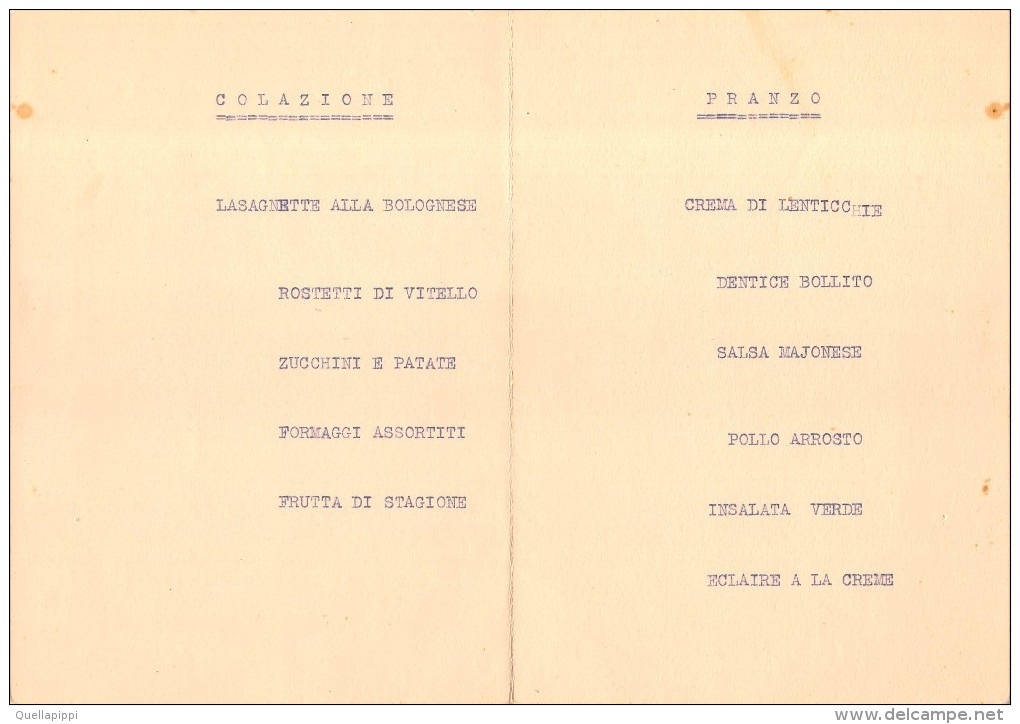 04079 "SPUMANTI GANCIA - MENU DECORATO - 12 AGOSTO 1930 VIII- LOSI - GRAND HOTEL ANDEZENO" ORIGINALE - Menu